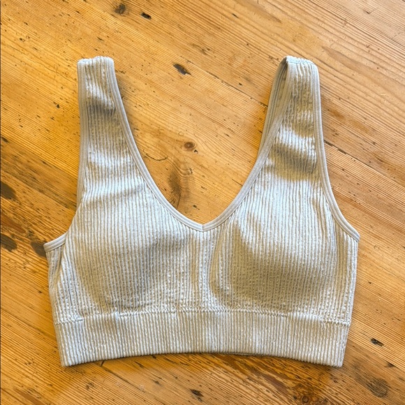 Aerie Black and Gray Ribbed Bralette Set - Picture 2 of 7